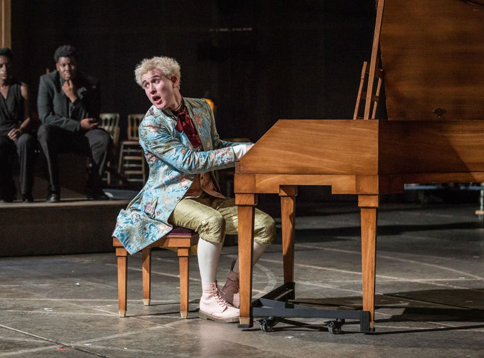 Adam Gillen as Mozart in 'Amadeus' at the National Theatre