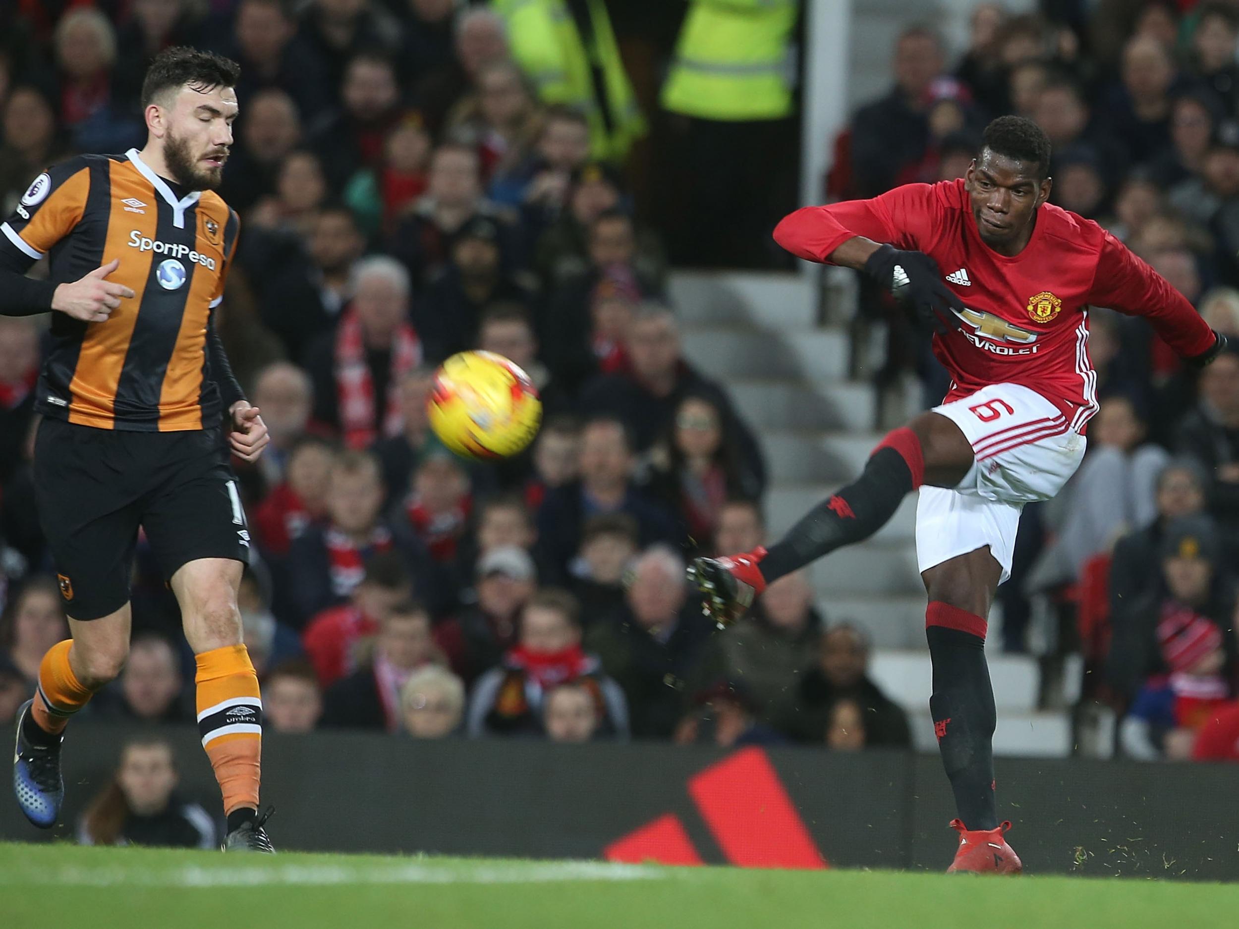 Pogba came close to a second when he hit the post