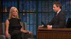 Seth Meyers awkward interview with Kellyanne Conway about Donald Trump
