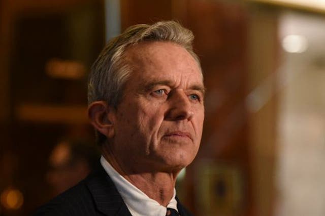Robert Kennedy Jr. speaks with members of the press at Trump Tower