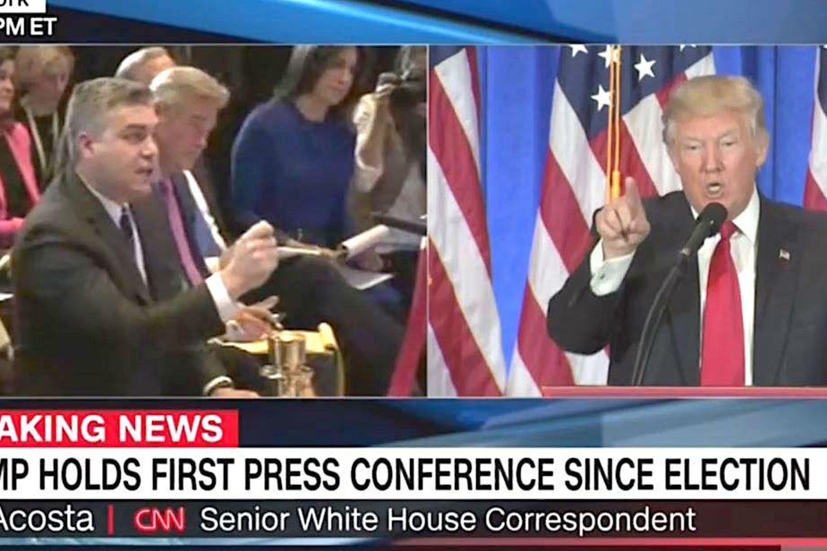 Donald Trump in angry exchange with CNN reporter after President-elect ...