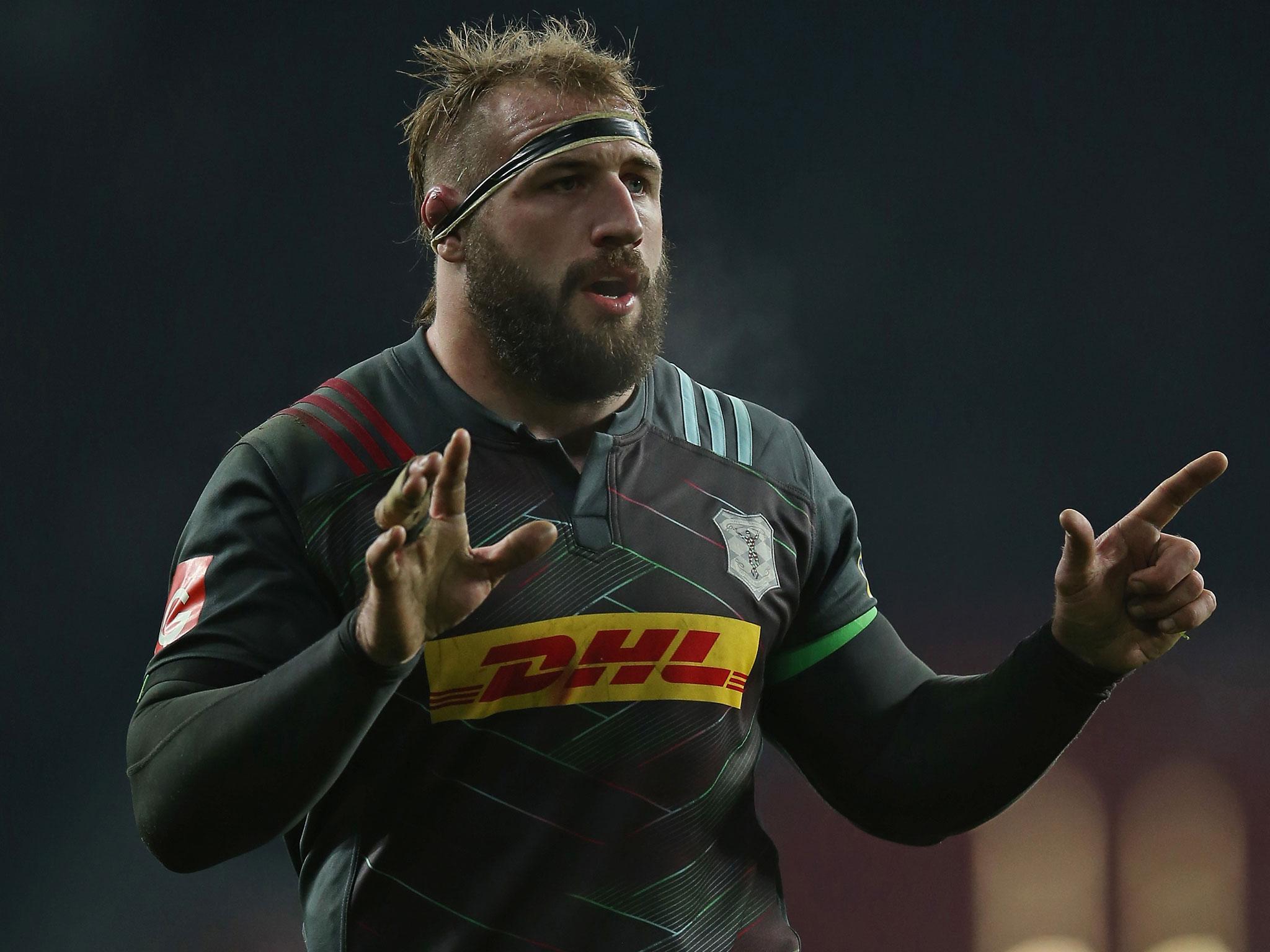 Joe Marler will miss between four and five weeks after fracturing his left leg