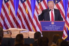 Folders 'containing Trump's business plan' appear to be blank