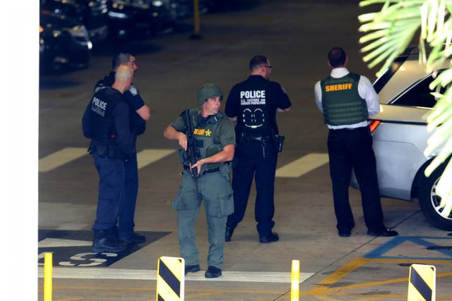 First responders at Fort Lauderdale-Hollywood International airport after the shooting at baggage claim