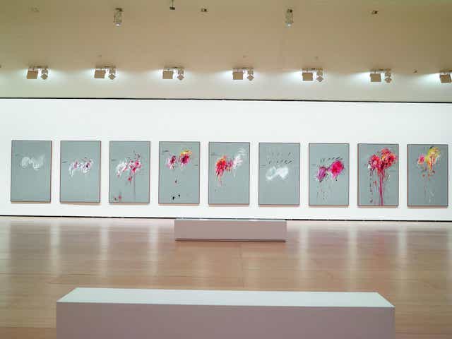 Cy Twombly's 'Nine Discourses on Commodus' (1963), a series of paintings in response to the assasination of John F Kennedy