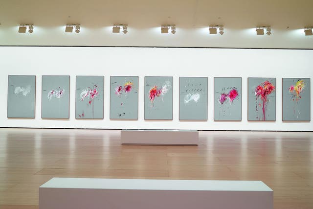 Cy Twombly's 'Nine Discourses on Commodus' (1963), a series of paintings in response to the assasination of John F Kennedy