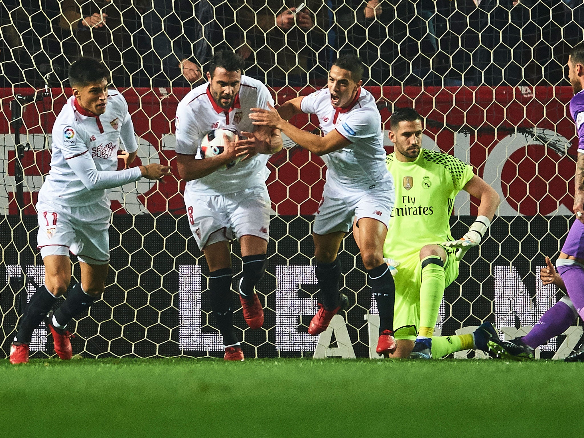 Vicente Iborra's goal gave Sevilla hope of overturning the deficit