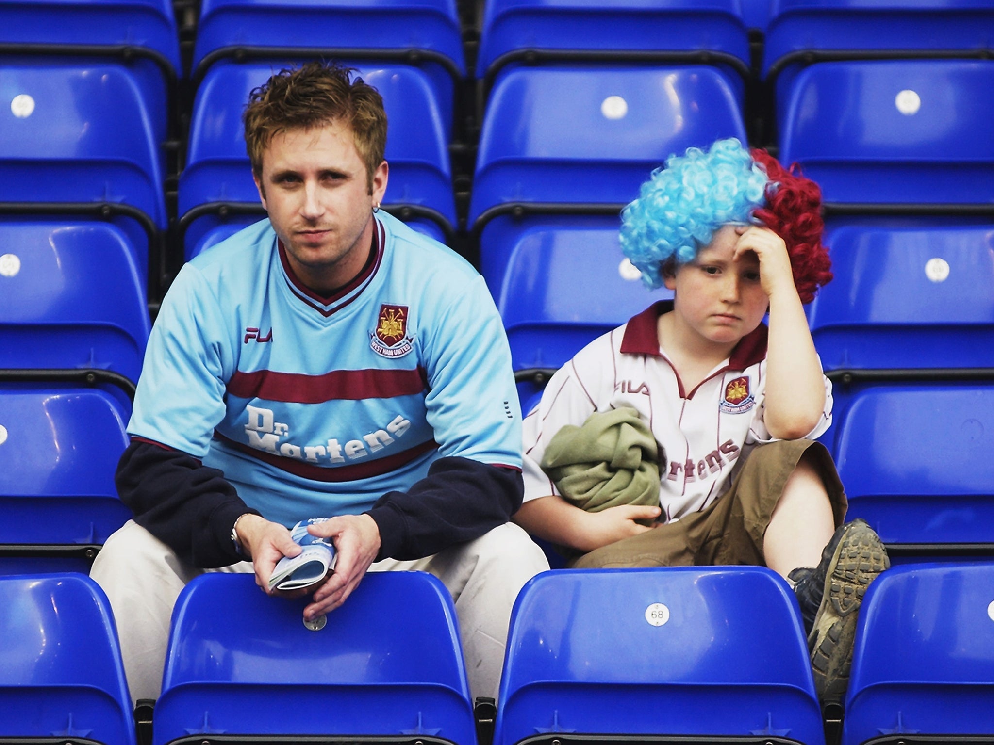 West Ham fans are truly disappointed after their team lose 5-0 to Man City