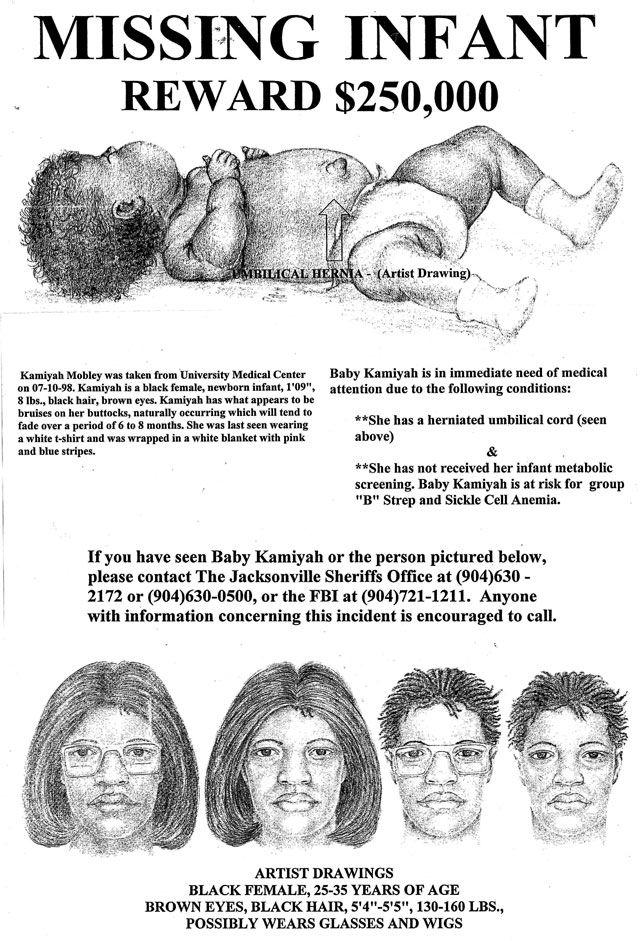 A reward for $250,000 for offered for information about the stolen baby