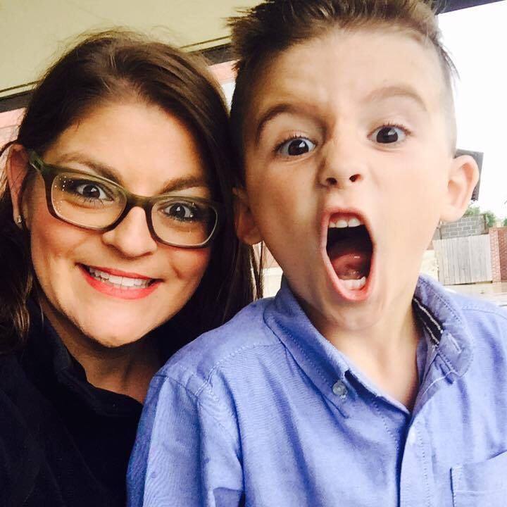 Maggie Ballard pictured with her six-year-old son Paxton