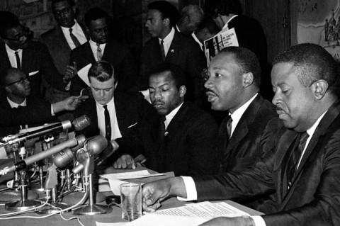 John Lewis campaigned with Dr King, pictured, throughout the 1960s