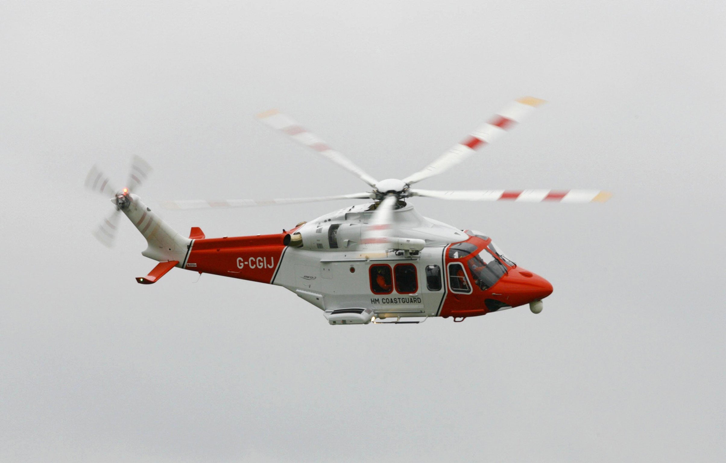 Search and rescue helicopters were dispatched to look for the crew