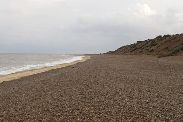 File photo of the beach near Thorpeness, Suffolk