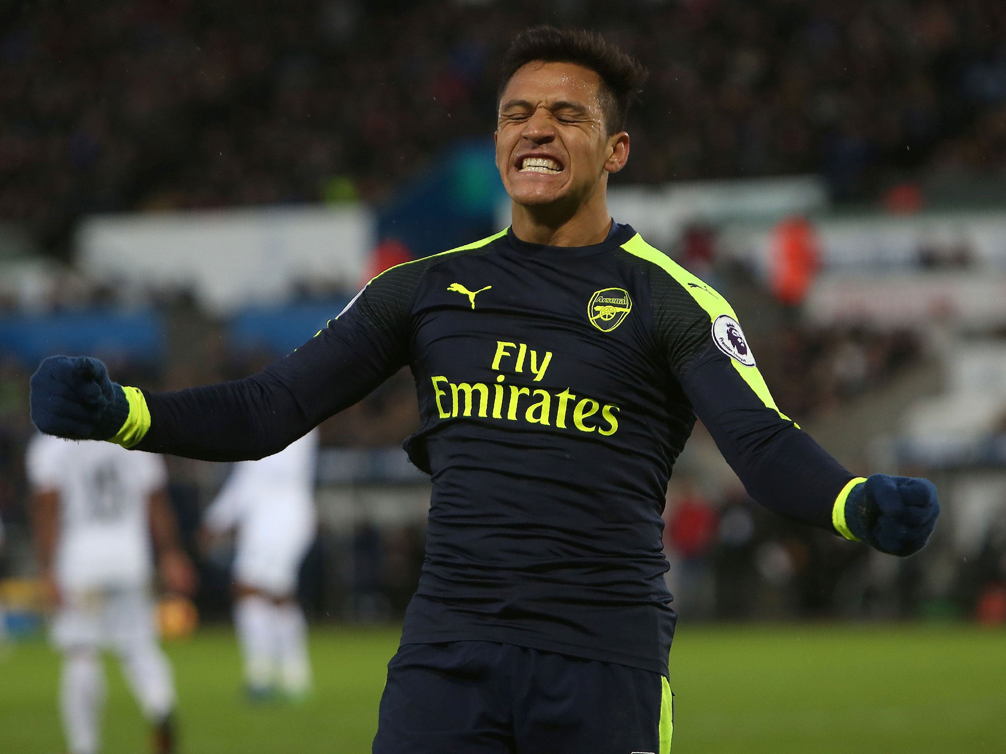 Sanchez scored Arsenal's fourth goal but was substituted soon after