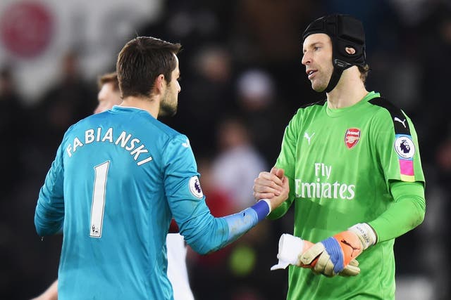 Cech was happy with the way Arsenal put Swansea to the sword