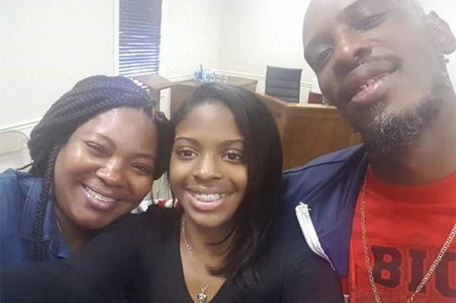 Ms Mobley was reunited with her biological parents, Shanara Mobley and Craig Aiken, 18 years after being abducted as a newborn
