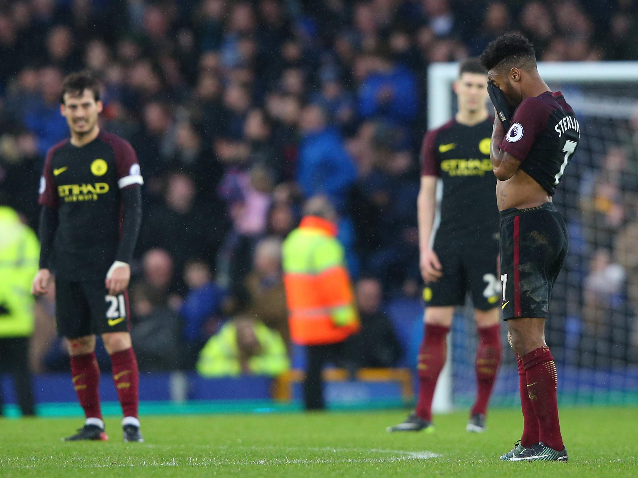 City's players looked at a loss with how to deal with Everton