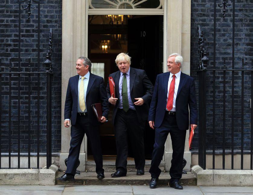The 'Three Brexiteers': (from left) International Trade Secretary Liam Fox, Foreign Secretary Boris Johnson and Brexit Secretary David Davis