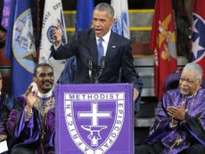 Obama's 2015 speech at Charleston church shooting service 