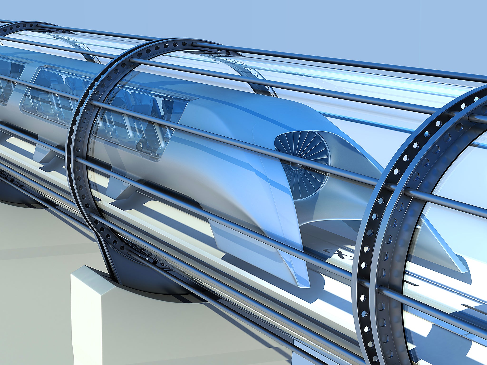 An artist's impression of a monorail tunnel
