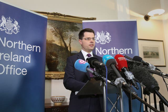 Northern Ireland Secretary James Brokenshire speaking in Stormont House, Belfast where he called a snap Stormont Assembly election for March 2