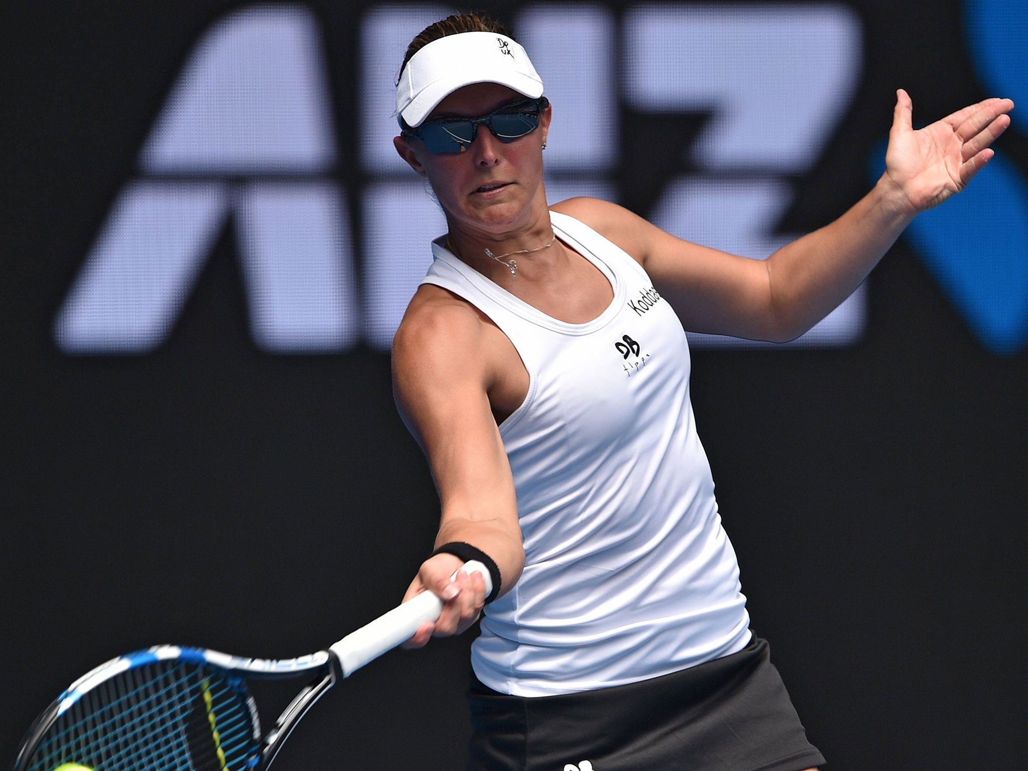 Flipkens was able to push Konta despite dropping to 70th in the rankings