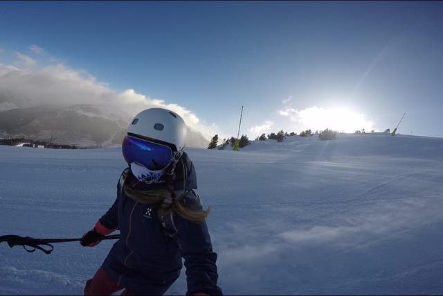 Skiing on the pre-opening-hours slopes in Andorra (Ellie Ross)