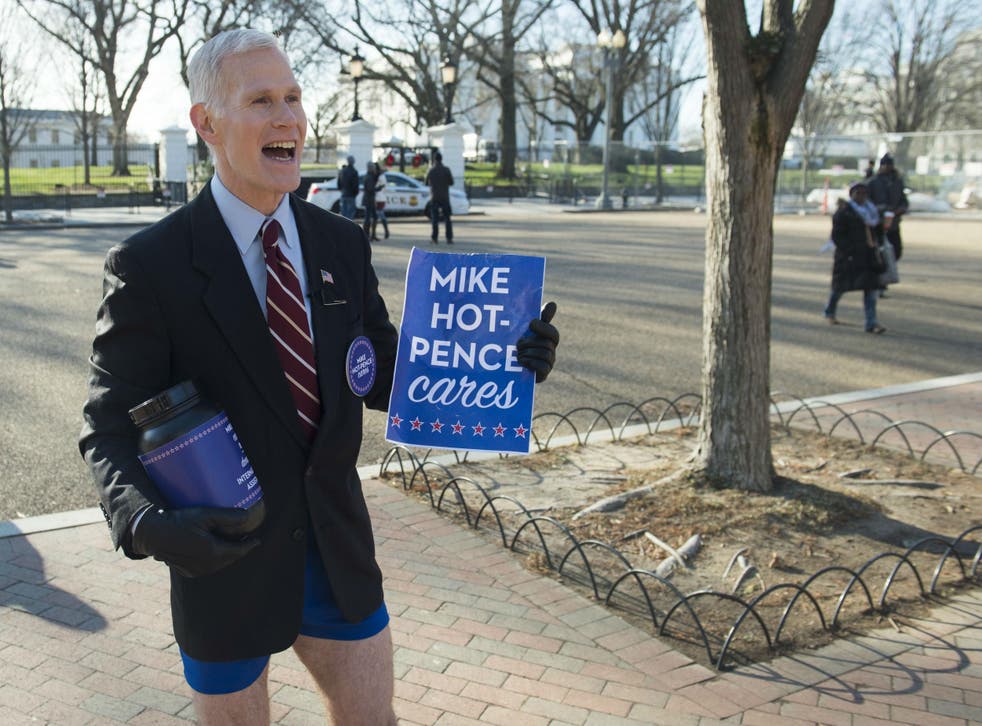 Mike Hot-Pence, whose real name is Glen Pannell, has been raising money for pro-LBGT groups