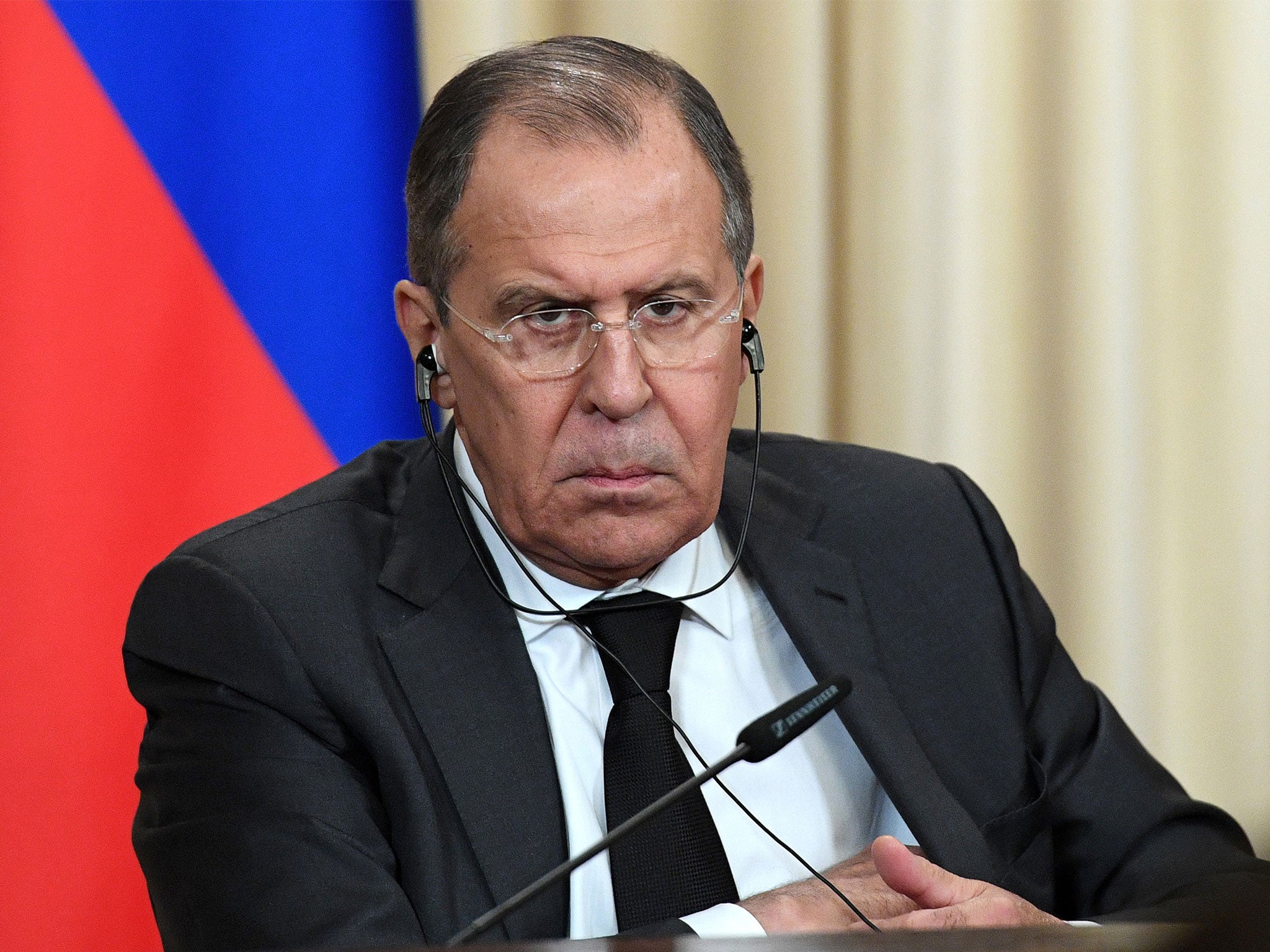 Russian Foreign Minister Sergei Lavrov made the comments during a news conference in Moscow