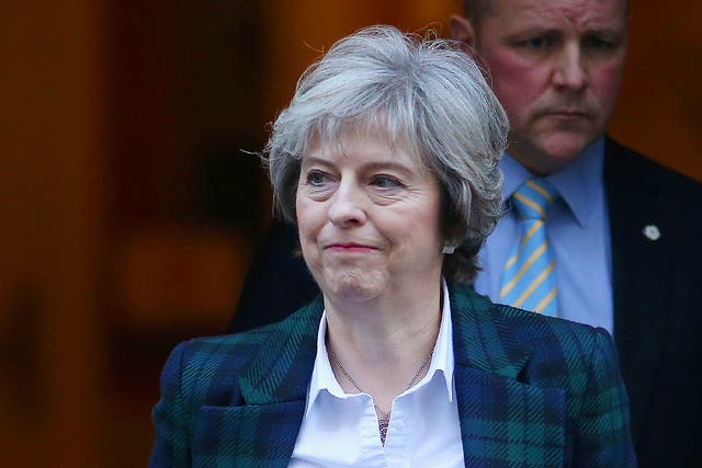 May leaves 10 Downing Street to make her keynote speech on the process of Britain leaving the European Union