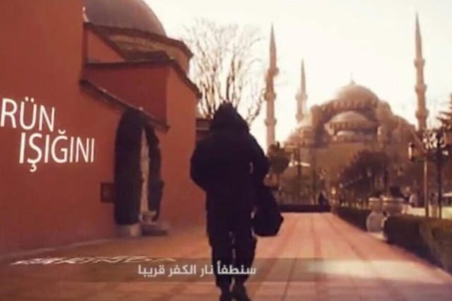A still from a video released by Islamic State's Furat media centre