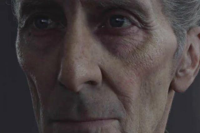 Cushing in his 2016 CGI incarnation as the Grand Moff Tarkin in ‘Rogue One: A Star Wars Story’