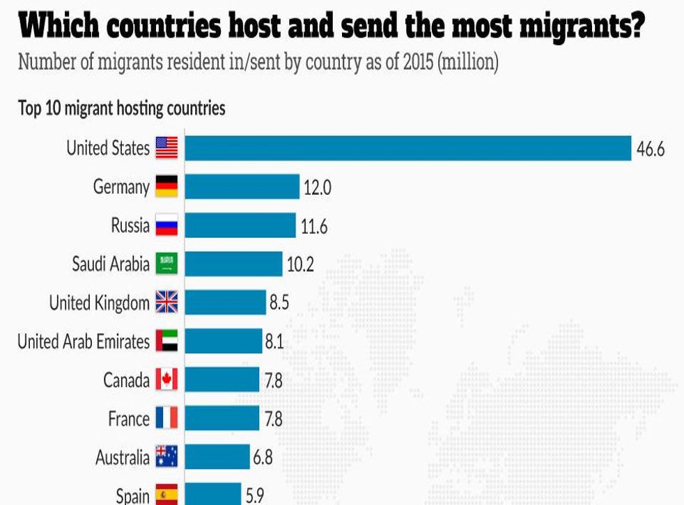 These are the countries that host and send the most migrants | indy100 ...