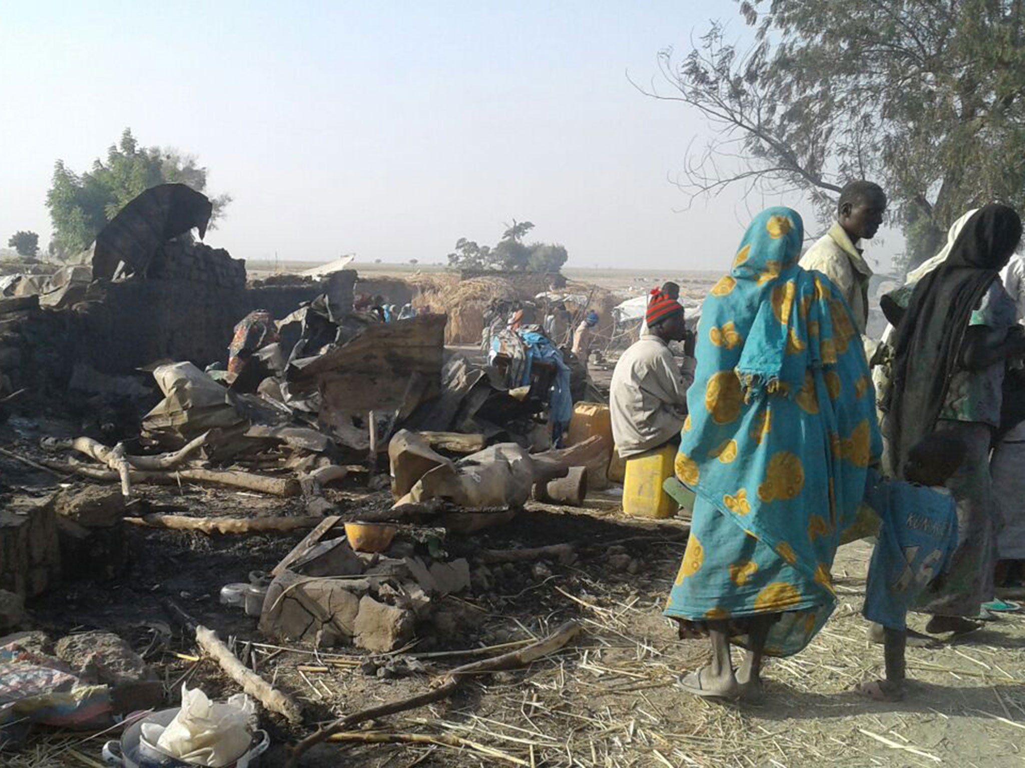 MSF released images showing the extent of the damage to the Rann camp