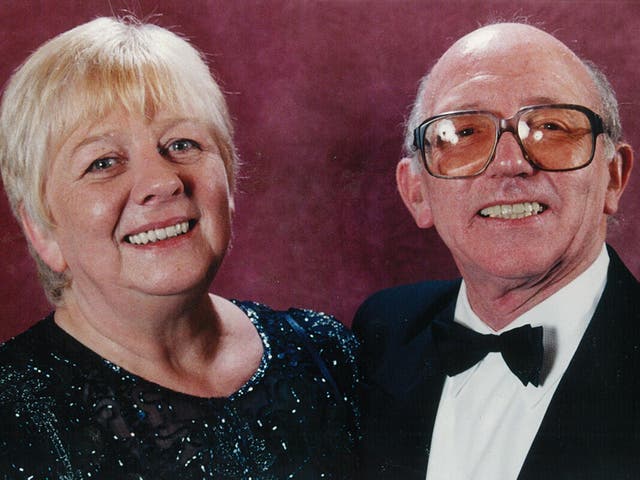 Nobby Stiles with his wife, Kay, who has supported him throughout his illness