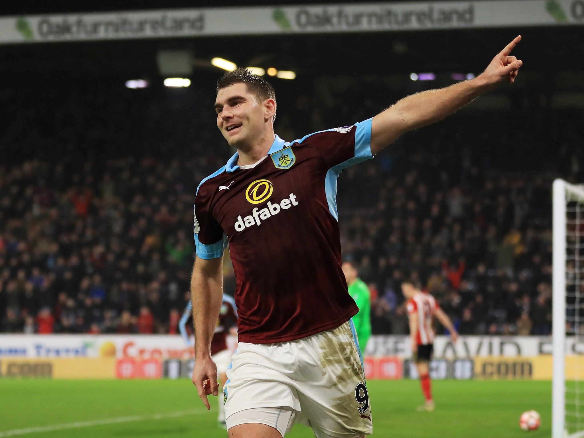 Vokes opened the scoring at Turf Moor just before the half-time whistle