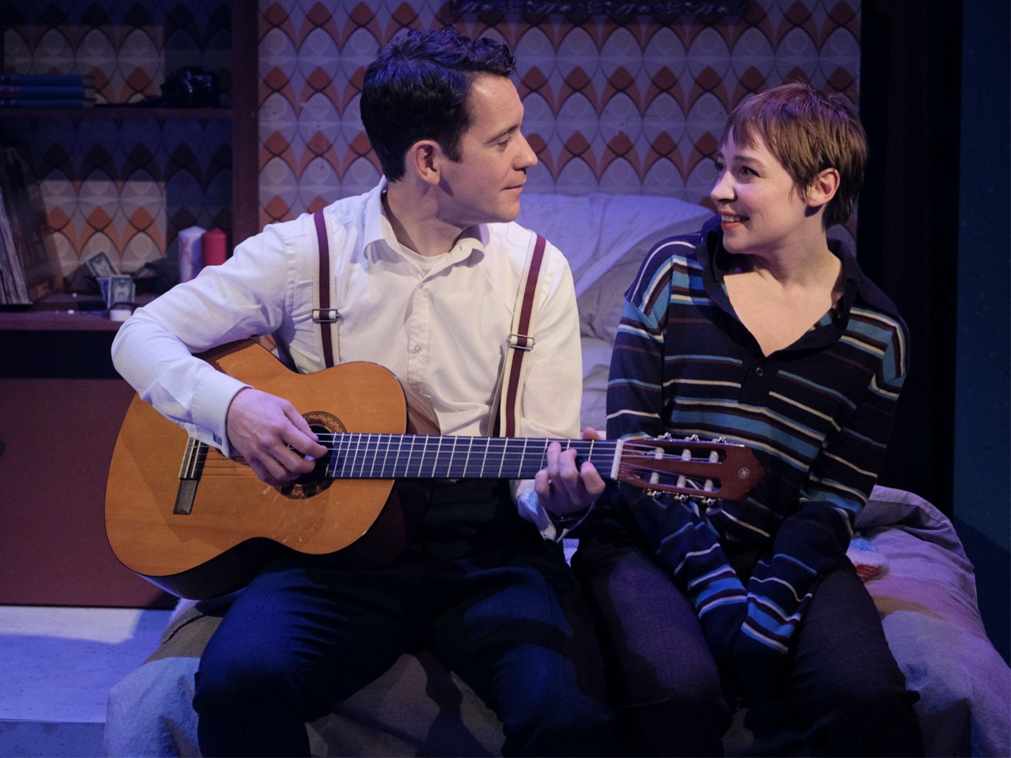 Gabriel Vick as Chuck and Daisy Maywood as Fran in 'Promises, Promises' at Southwark Playhouse