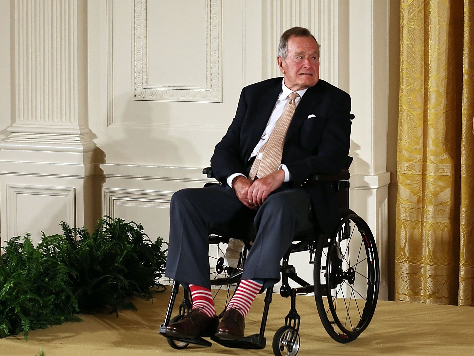 George HW Bush at an event at the White House in 2013