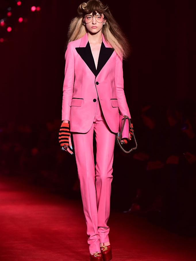 Pink leather gucci on sale suit