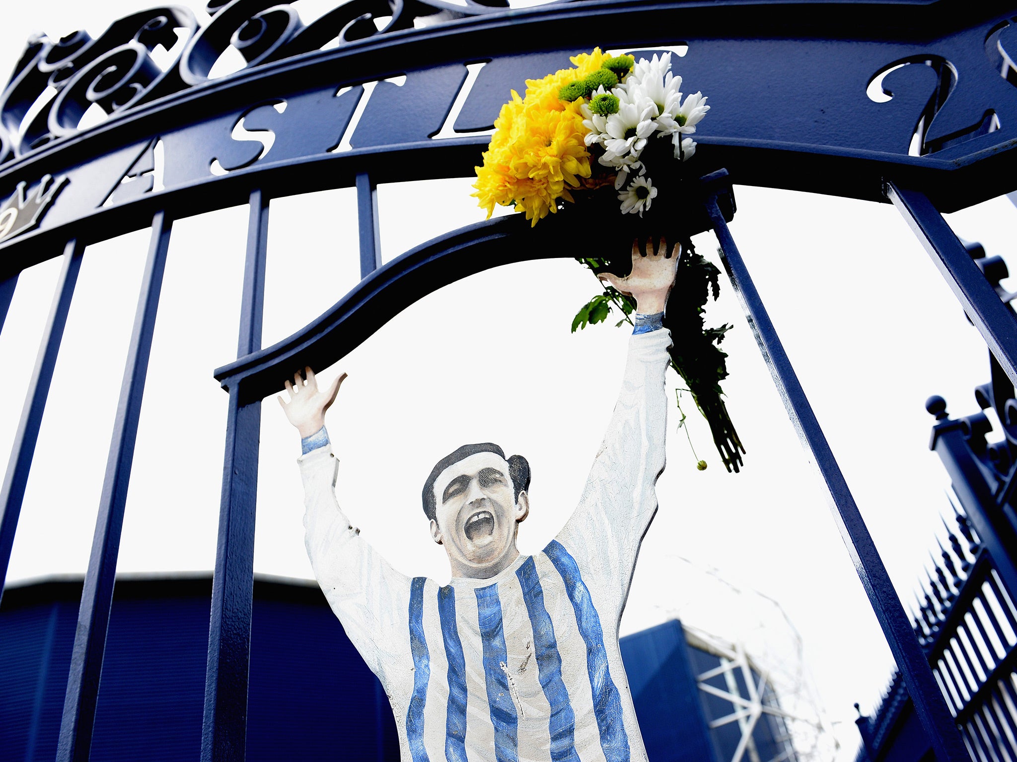 Gates outside West Bromwich Albion's ground commemorate the late Jeff Astle