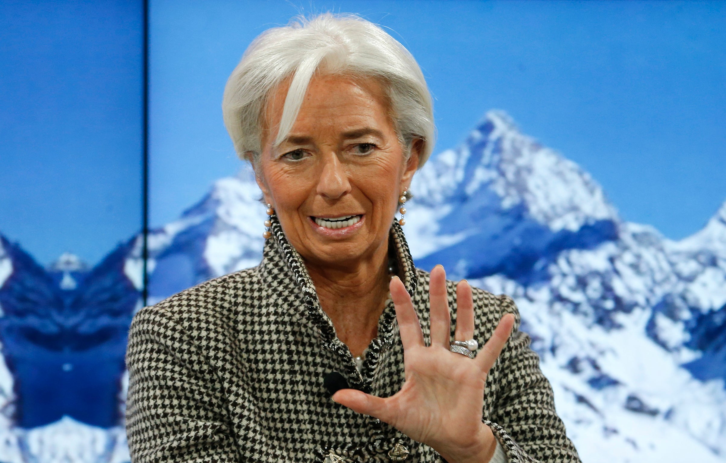 Ms Lagarde is not the first delegate of this year’s conference to issue a warning in a direct nod to Mr Trump