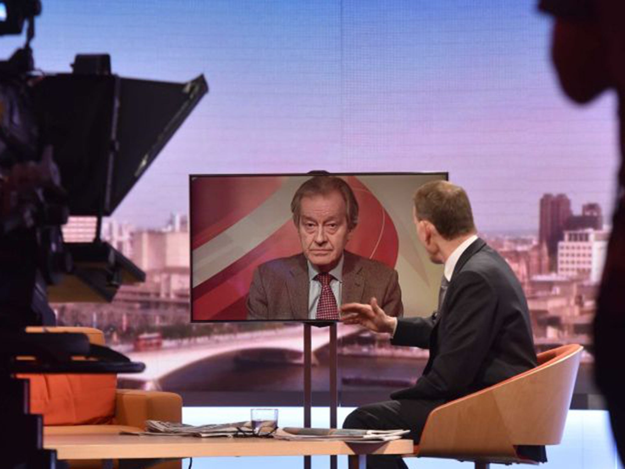 Stephen Dorrell being interviewed on BBC’s ‘Andrew Marr Show’ in November last year