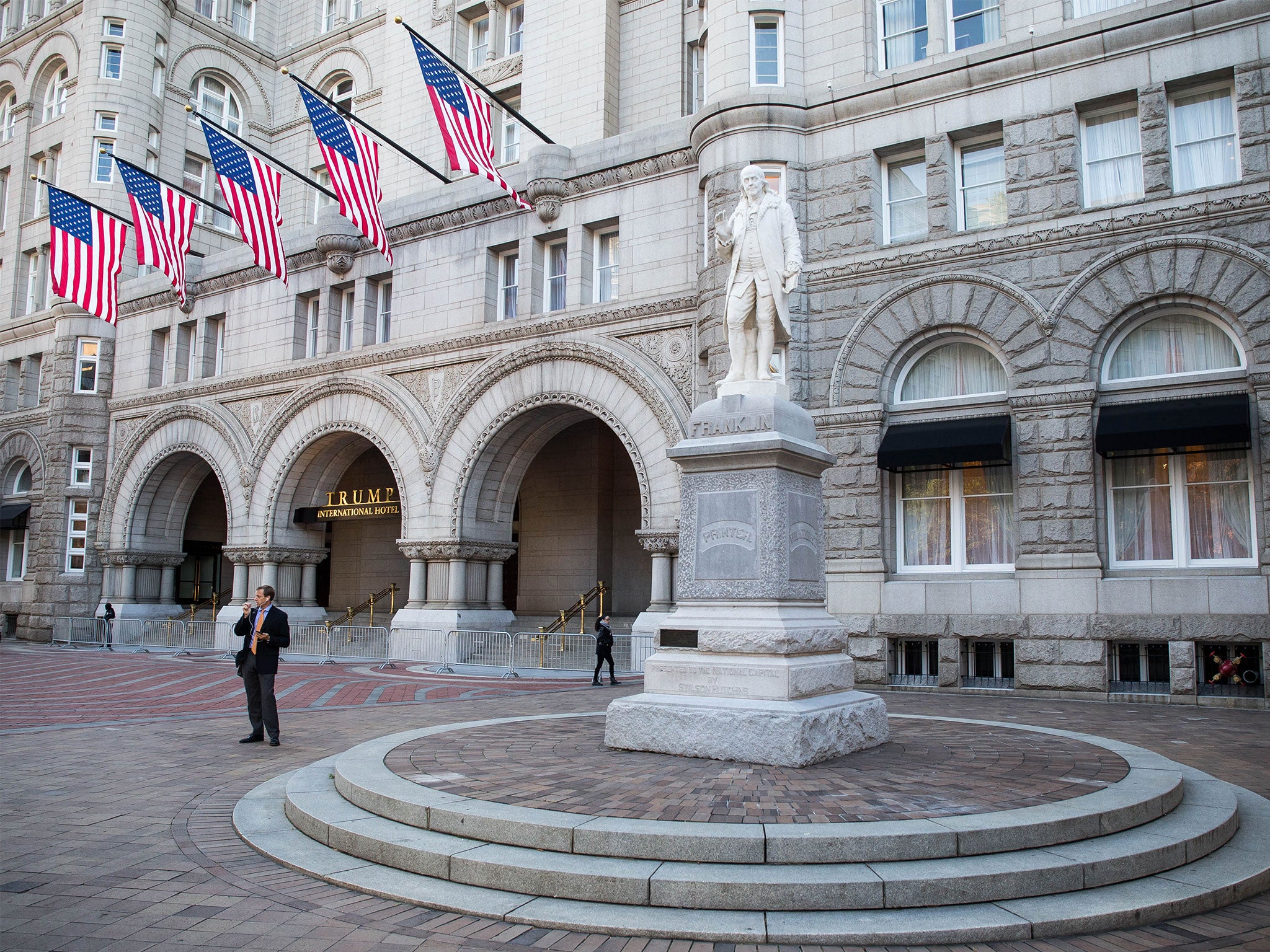 The Trump International Hotel in Washington DC; the President-elect was at the hotel for dinner two days before inauguration