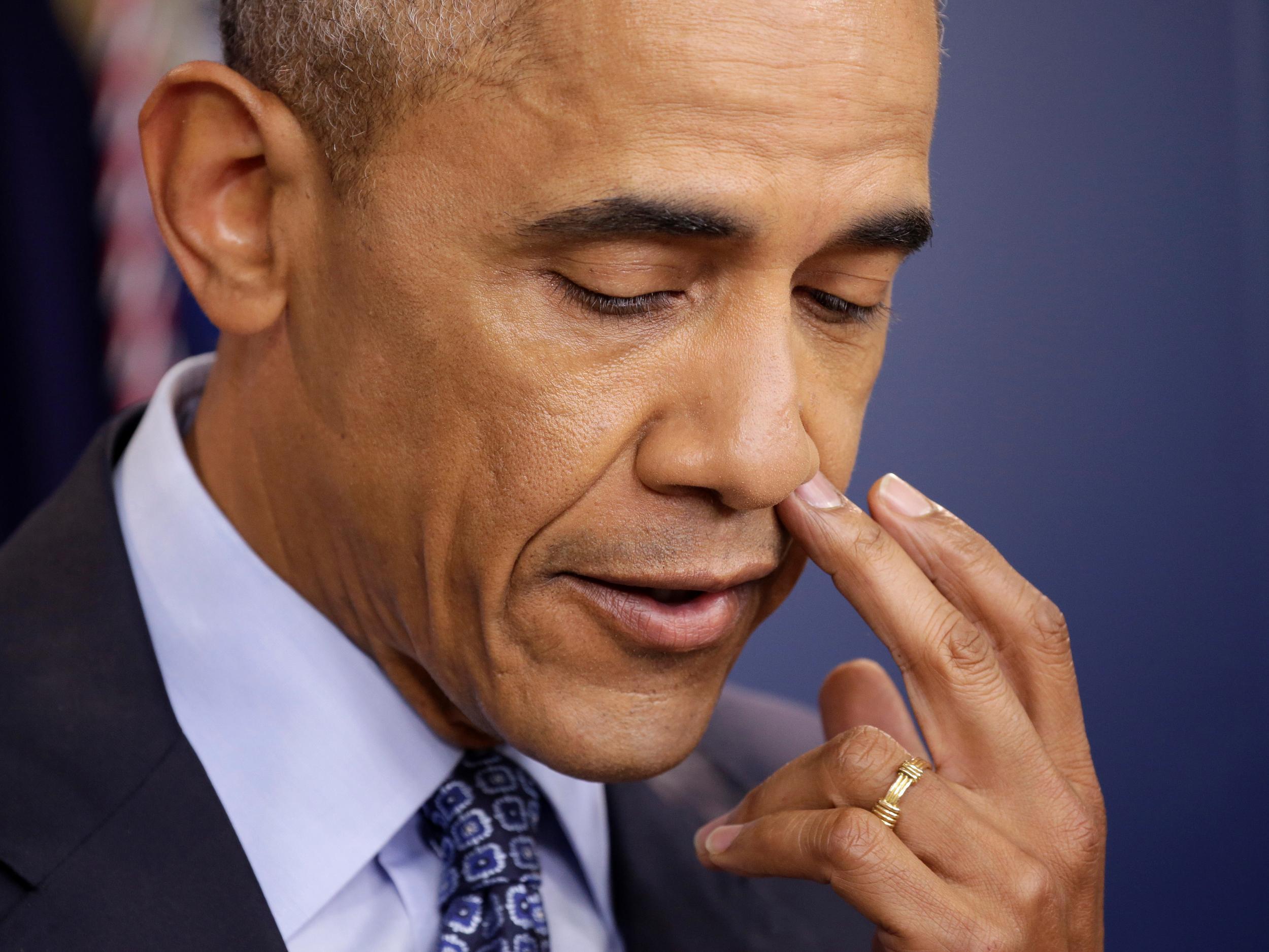 obama crying face