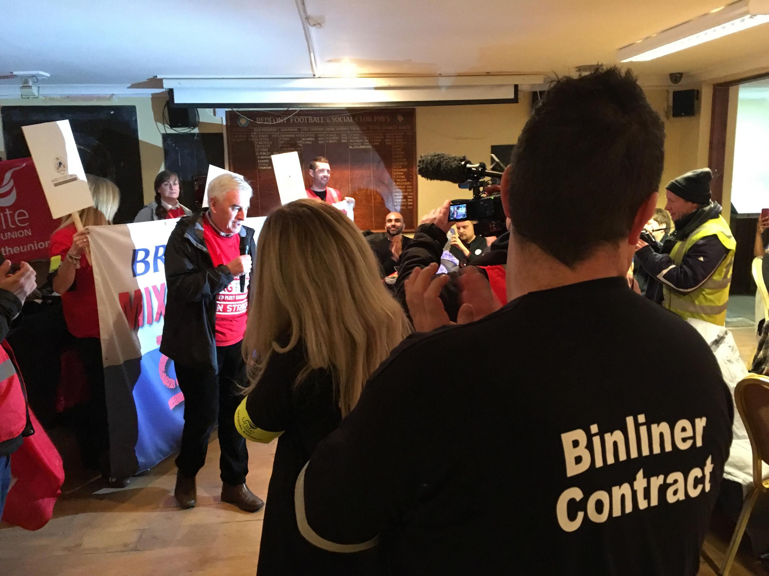 Flying picket: John McDonnell MP, shadow chancellor, addresses a rally of striking BA cabin crew