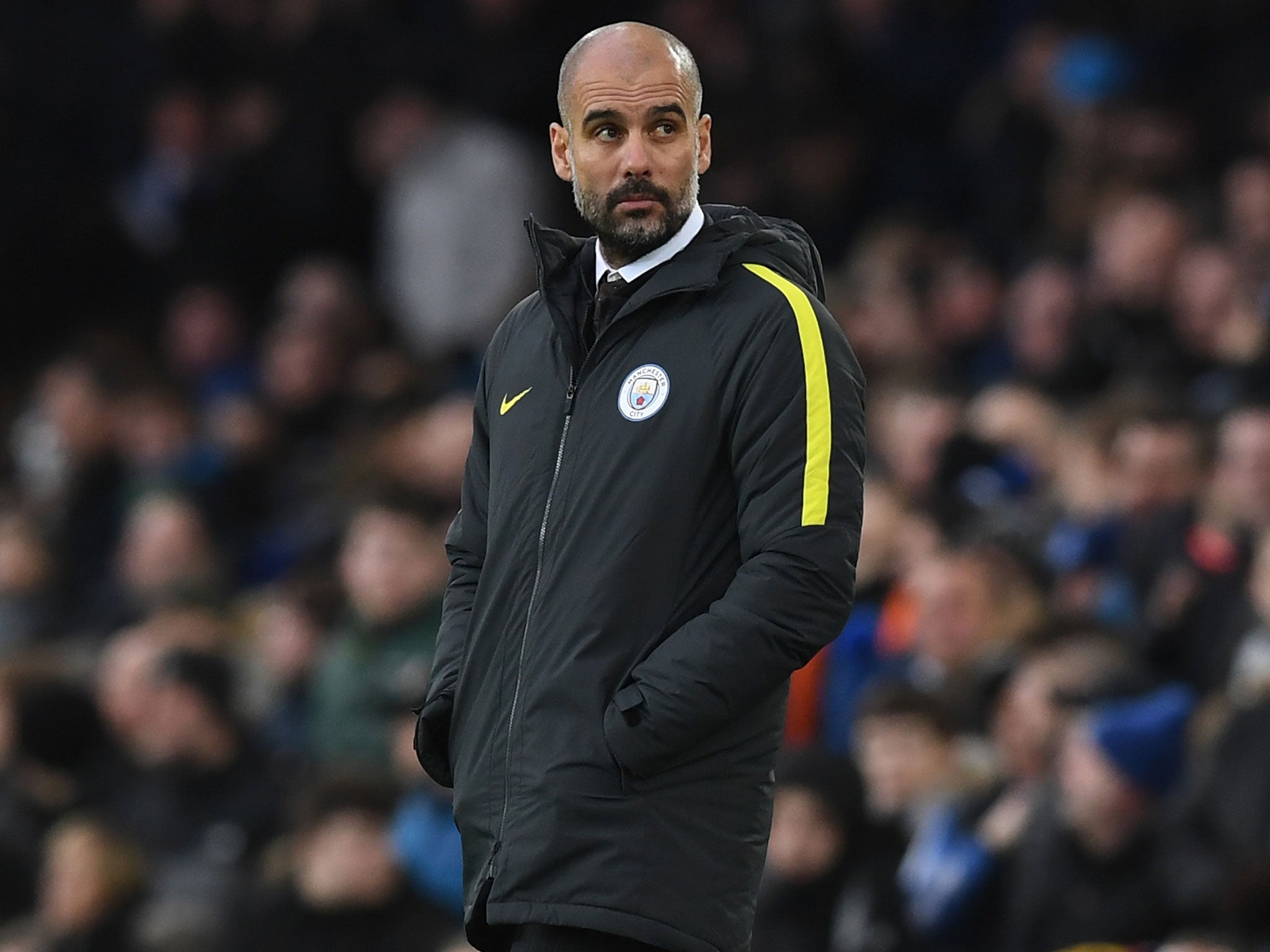 Pep Guardiola has struggled with his defence this season