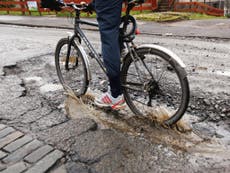 50 cyclists killed or seriously injured each year due to poor roads
