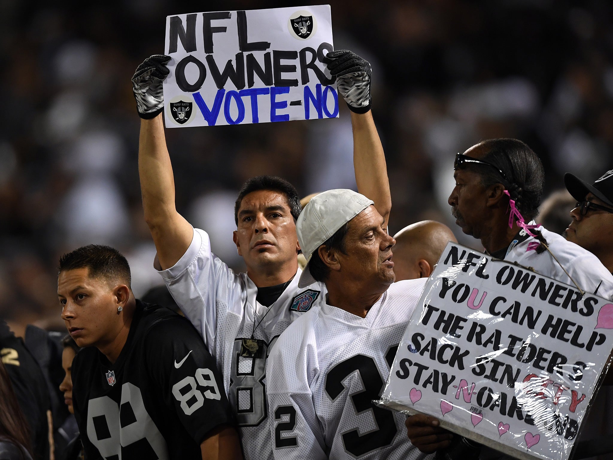 Oakland Raiders supporters have launched protests against proposals to relocate the team in recent months