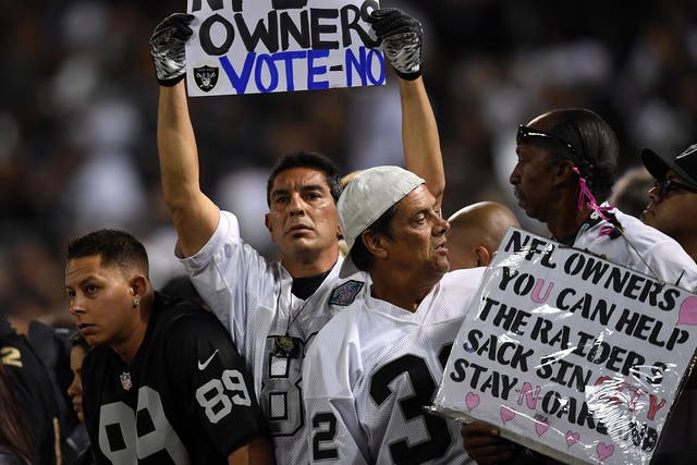 Oakland Raiders supporters have launched protests against proposals to relocate the team in recent months
