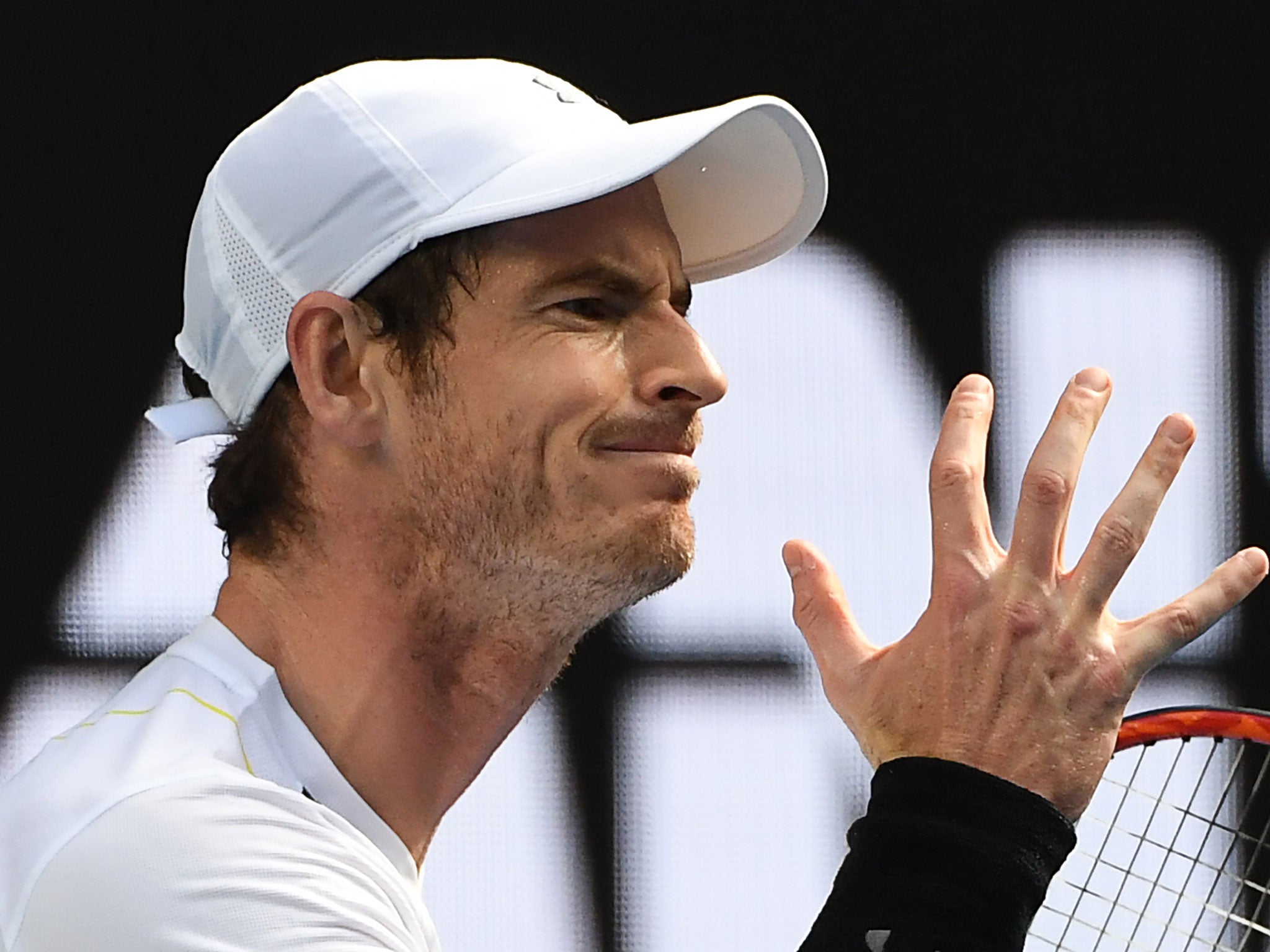 Murray was still frustrated at times despite his straight sets victory